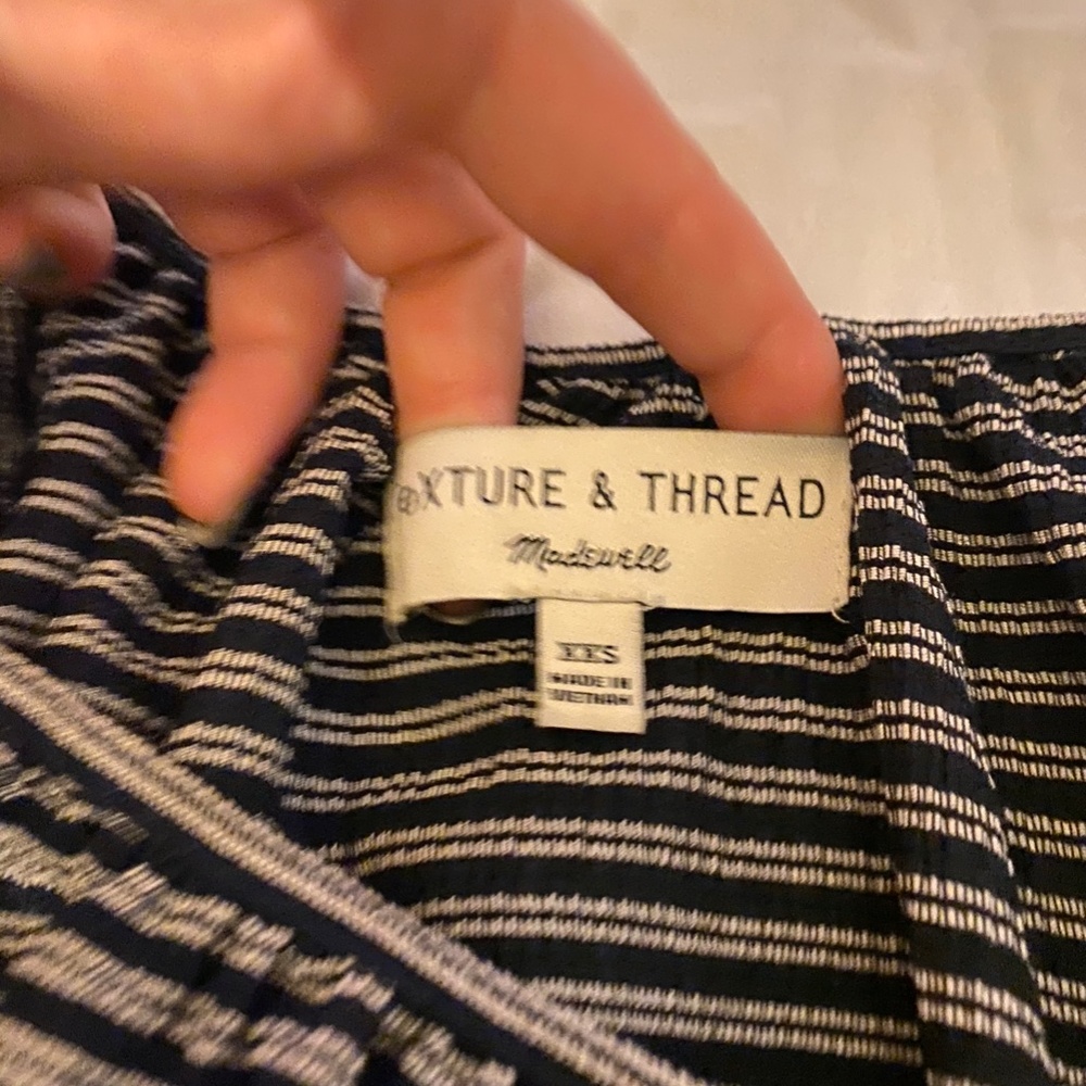 Madewell Texture & Thread Stripped Peasant Top - image 3